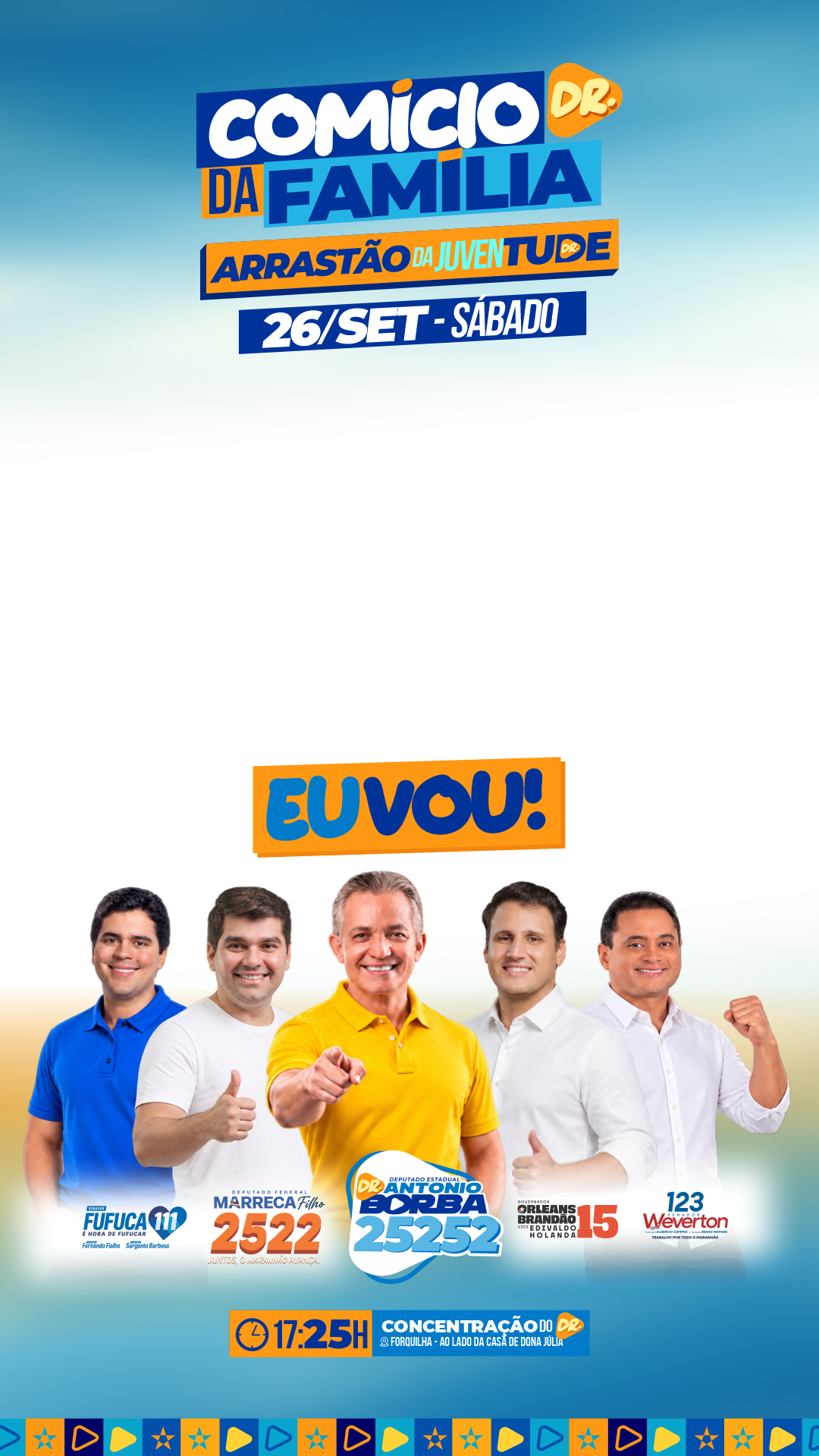 Moldura da campanha EuVou